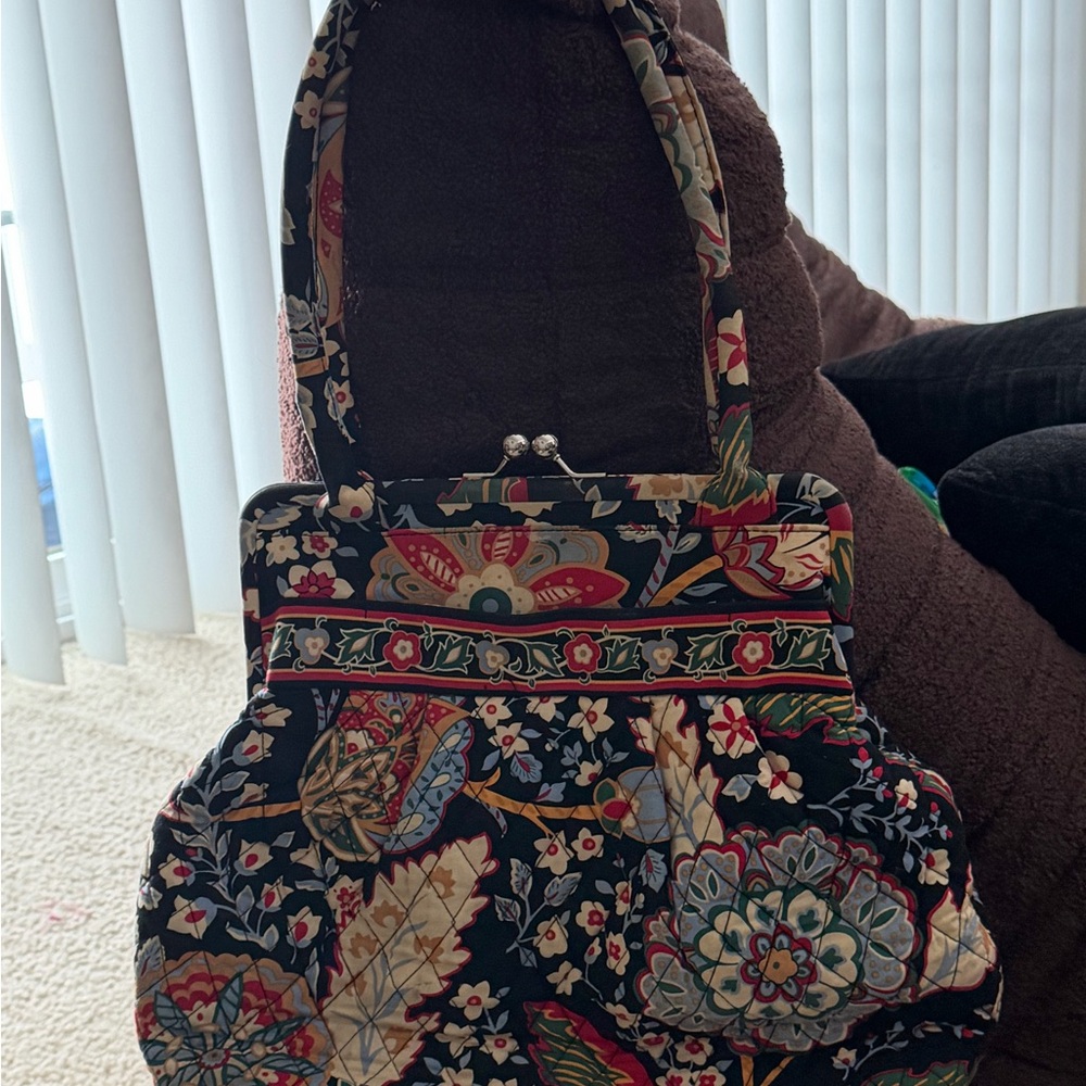 Vera Bradley Black Floral Shoulder Bag
